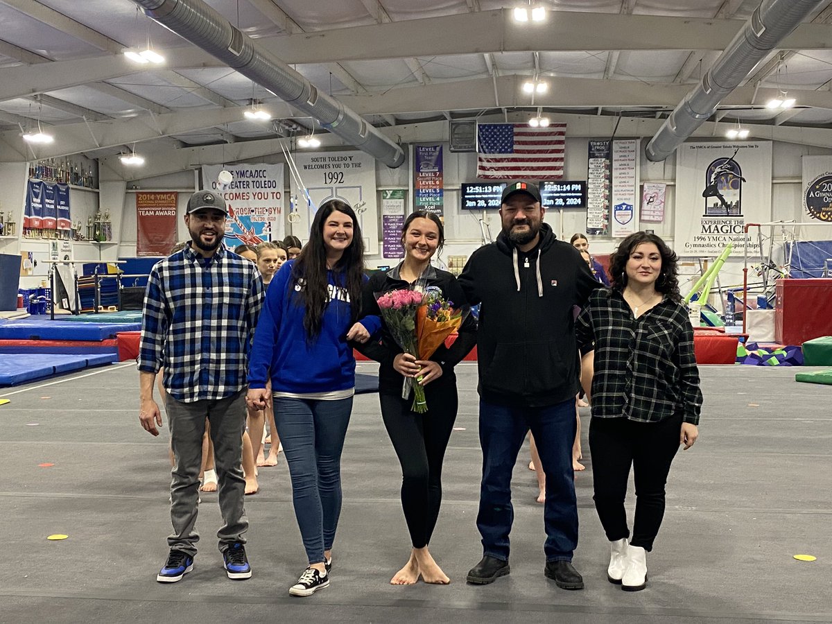 sfieldathletics's tweet photo. Today we honored our lone senior gymnast, Ariana Sepeda! Way to go Ariana! #springfieldstrong https://t.co/GwLB3E0UE2