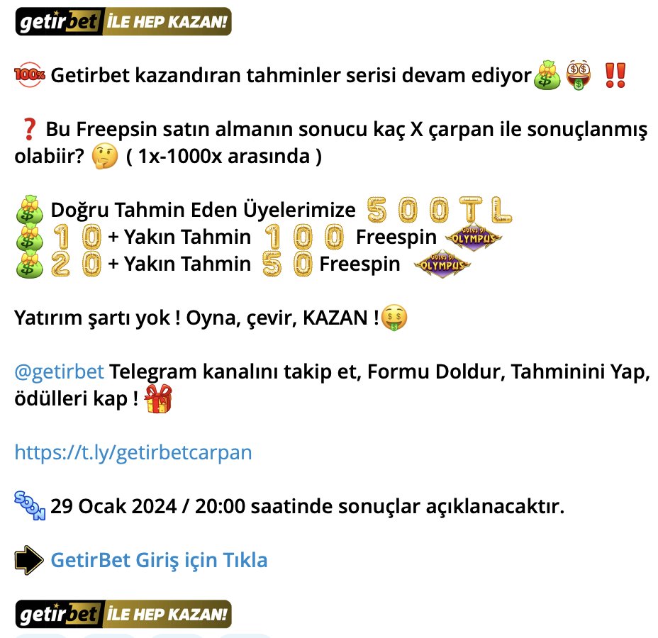 GetirBet's tweet photo. https://t.co/epShLYMV3R