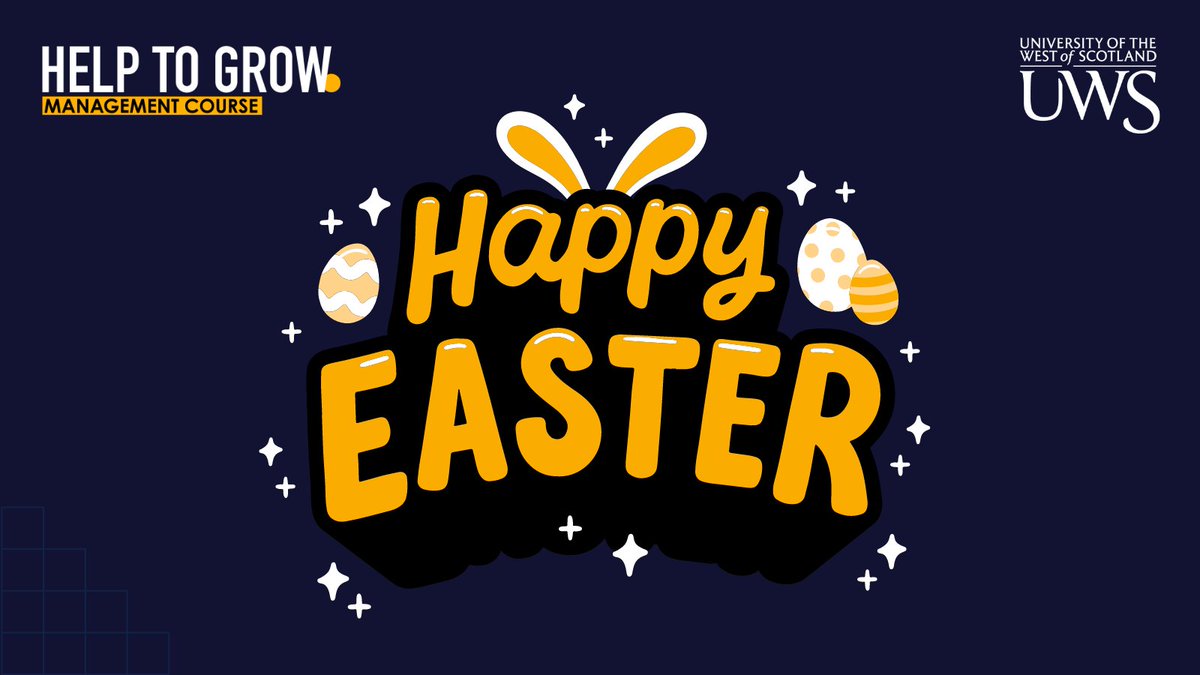 Happy Easter from the UWS Help to Grow: Management team 💐! Our team are now out of office for the long weekend, and back from 9am Tuesday. Quick reminder that your next session won't take place until 10th of April. See you then 👋🏽! #HelpToGrowManagement #HappyEaster