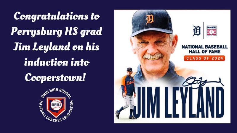 Lots of Hall of Fame talk this month, and all rightly so…. We are proud to have Jim Leyland entering Cooperstown this summer! Ohio born and raised! ⁦@PHS_baseball1⁩ ⁦@PburgAthletics⁩