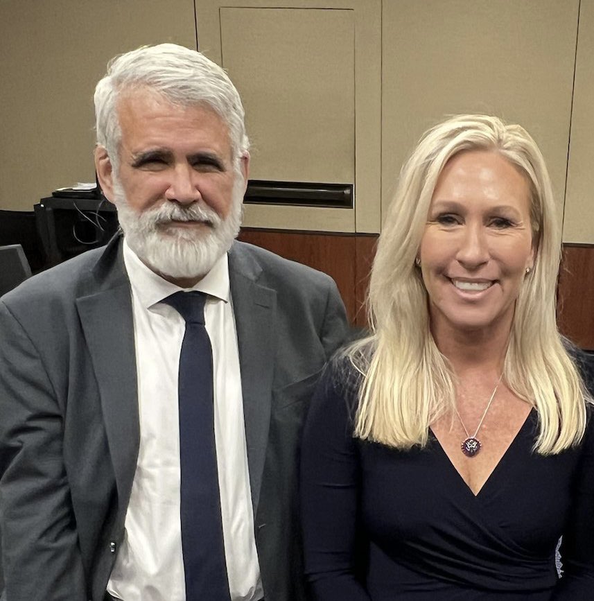 RealDrJaneRuby's tweet image. Marjorie TRAITOR Greene

Holds phony hearings in DC for &quot;Covid vaccine injuries&quot; with her sidekick lawfare specialist @RWMaloneMD, while making millions off of Gilead that makes Remdesivir and CRSPR AG Tech that makes the technology that damages your own DNA to replace it with a…