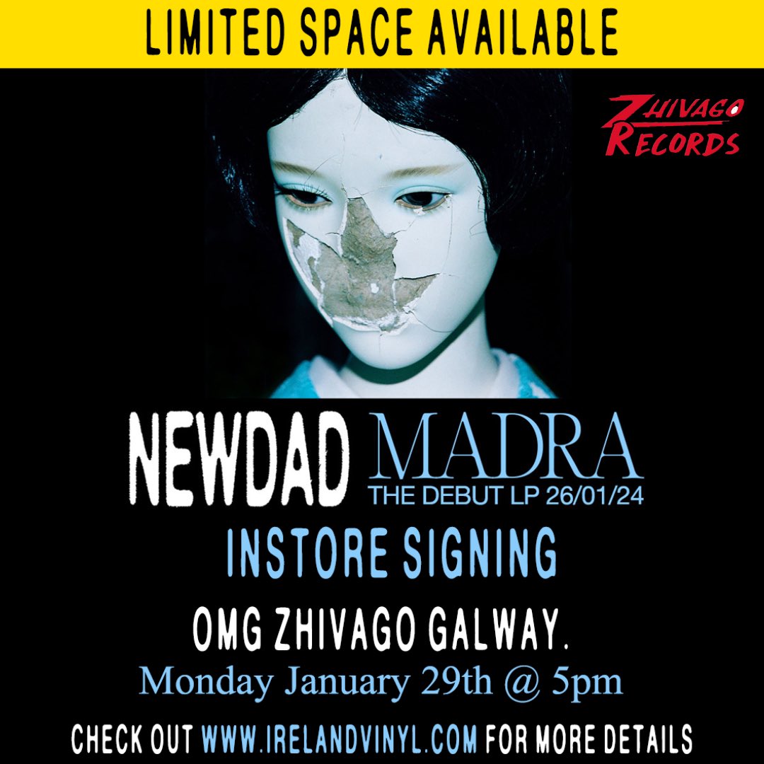 We have a few spaces left for <a href="/NewDad/">NewDad</a> instore signing tomorrow! 

Tickets: irelandvinyl.com/products/newda…