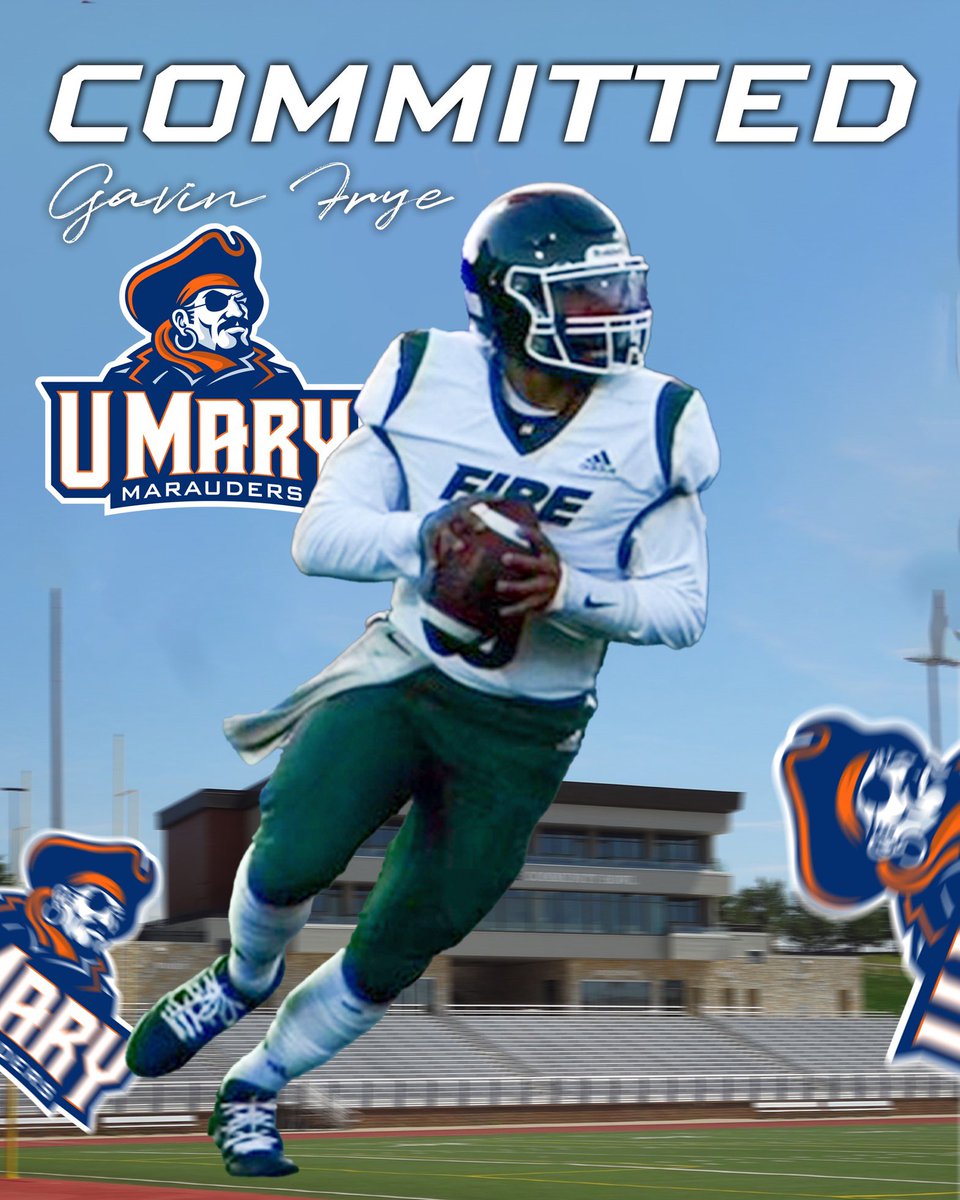 I would like to first thank the lord for giving me this opportunity! I would also like to thank my family and coaches for helping in the journey and can’t wait to continue my academic and athletic career at UMary! Thank you <a href="/FBCoachShann/">Shann Schillinger</a> go Marauders! 🟠🔵⚪️!