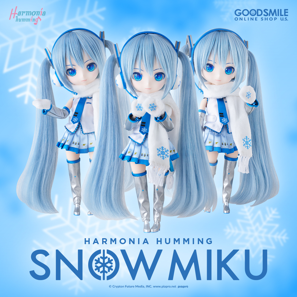 Snow Miku has been faithfully recreated as a Harmonia humming doll! She’s cold weather-ready with her scarf and headset so preorder today from GOODSMILE ONLINE SHOP US!

Shop: s.goodsmile.link/guu

#SnowMiku #Goodsmile
