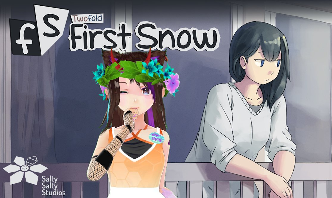 Justarfly360's tweet photo. Live now! Last week we finished @vnstudioelan's Twofold so why not visit where the story began and play #FirstSnowVN! This is totally the intended order of play. Use the link in replies to come join me! https://t.co/Dupug1Gvoz