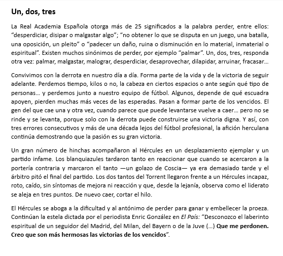 El <a href="/cfhercules/">Hércules CF 💙🤍💯</a> pierde en Torrent y cae por tercer encuentro consecutivo. Desde el bando de los vencidos, observa como el liderato se aleja en tres puntos. Uno por cada derrota. La reacción es urgente.