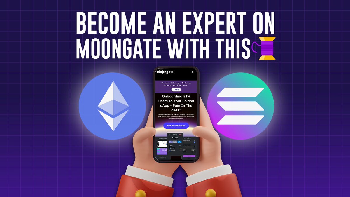 Codemechaniic's tweet image. Exciting stuff ahead Web3 enthusiasts!
Let&apos;s talk about @OneMoongate 
and how it enables users to utilize Ethereum on Solana dApps seamlessly and efficiently. 
Follow this guide to learn everything about this exceptional tool ⚡️
