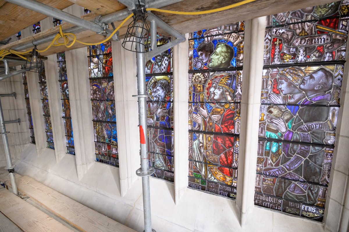 Over the past eight months, the pictorial stained-glass windows of the #TrinColl Chapel were disassembled, restored, and re-installed as part of a comprehensive restoration.

For more details and photos of the process, visit: trincoll.link/ChapelRestorat…

#TogetherWeTrin 💙💛