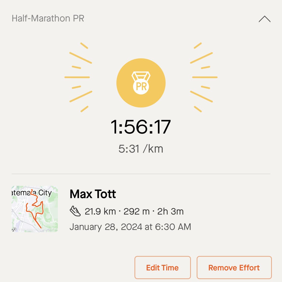 Ya voy por la mitad de una de mis metas de este año; la media maratón para llegar a la maratón.