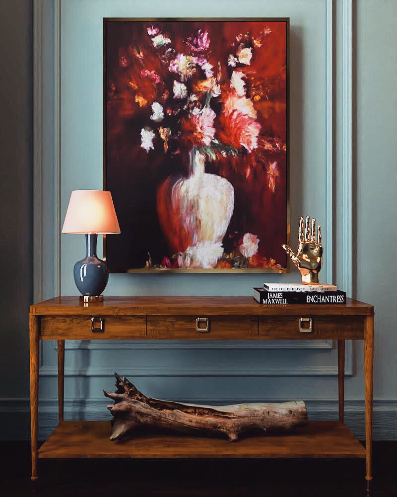 bydomingorod's tweet photo. I had fun painting this flowers, now hanging beautifully in this foyer. 
#art #paintings #homedecor https://t.co/YSWAvcyc6Q