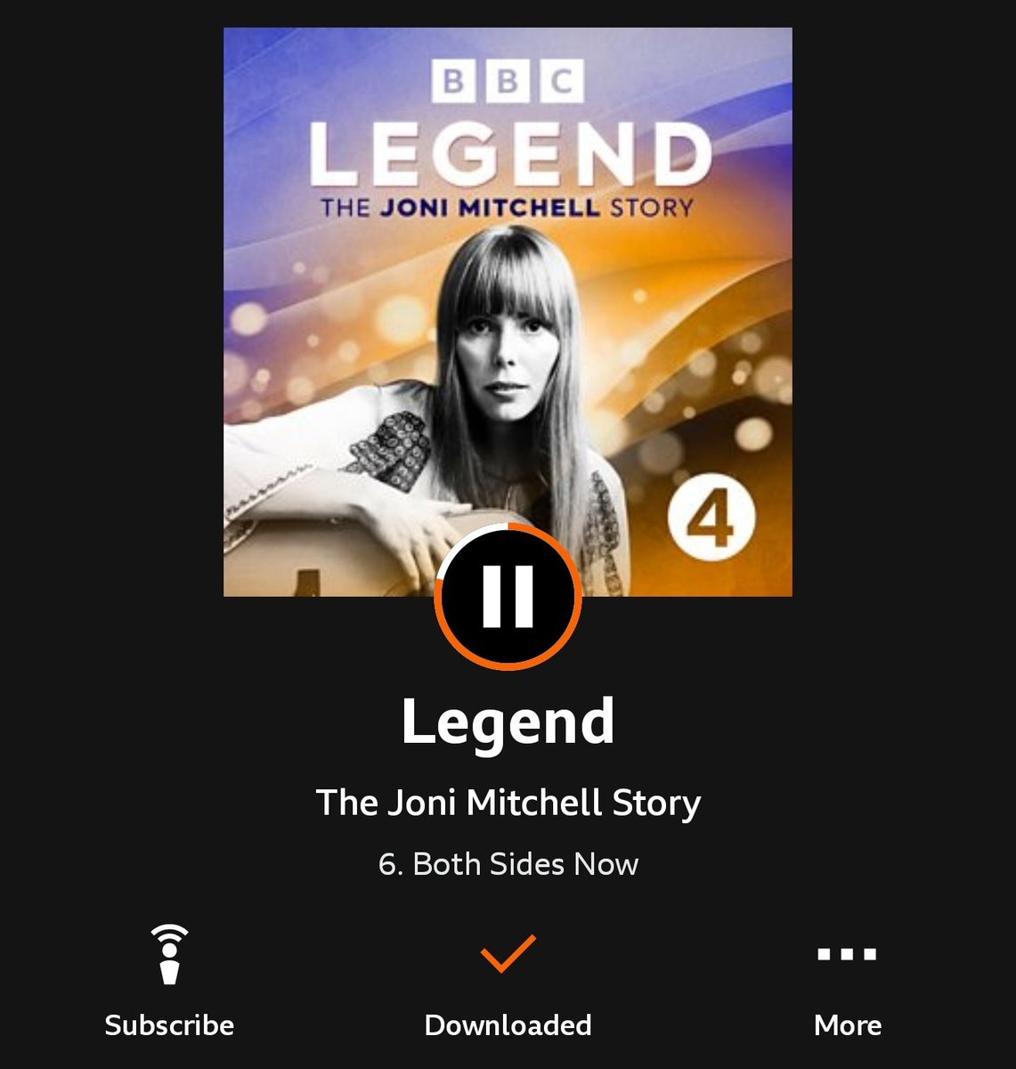 really loved this <a href="/BBCSounds/">BBC Sounds</a> production on the life and works of Joni Mitchell. so well constructed and narrated.
