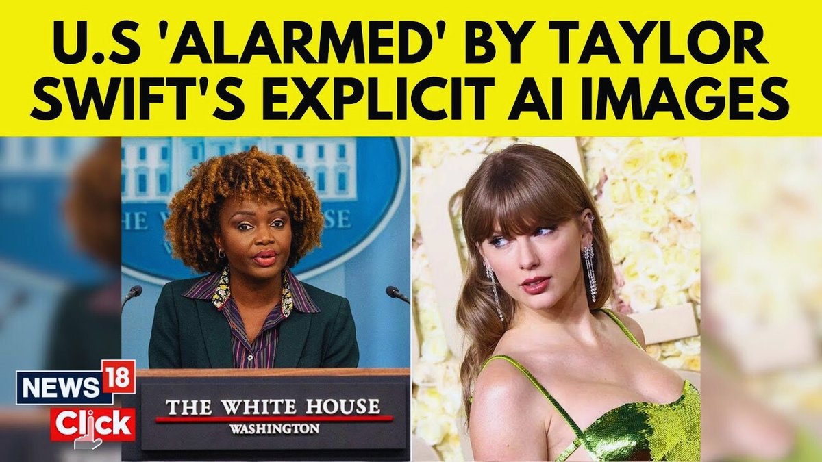 Fake explicit Taylor Swift images: White House is 'alarmed' #TaylorSwiftAl #TaylorSwif #WhiteHouse #Alarmed #Deepfake #photo