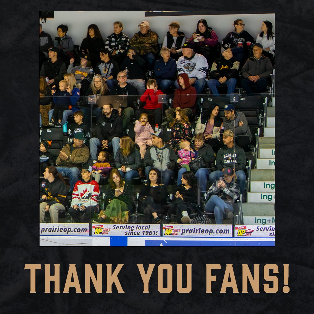 We want to send a BIG thank you (and stick taps) to our fans who supported us last night!

We had 1138 of you in attendance!