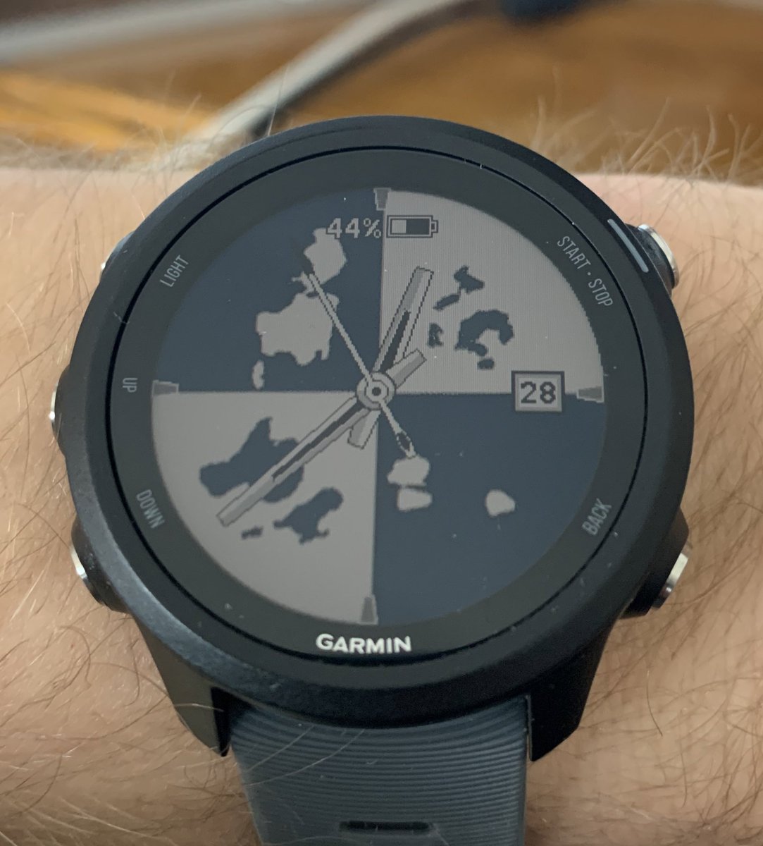 Created a Garmin watch design to include a few familiar lakes—it is currently Mendota o’clock