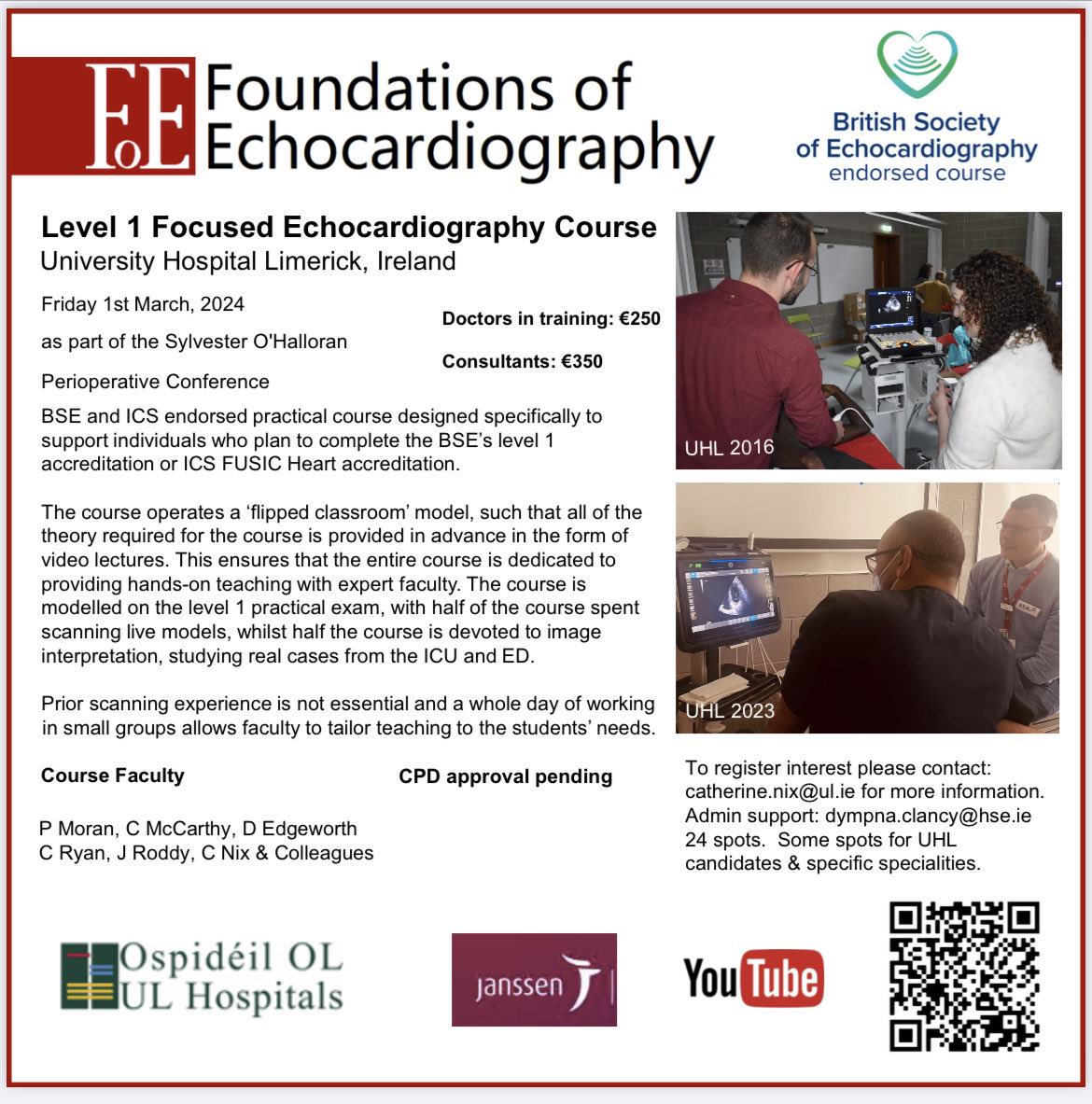 Come & scan ⁦@CERC_UHL⁩ on March 1st next #SOH2024⁩ ⁦- Limited availability…7 spots left. ⁦@WalshDara⁩ ⁦@Johncalvincoffe⁩ ⁦@Beaumont_ICU⁩ ⁦@Mater_ICU⁩ ⁦@GUH_ICU_Anaesth⁩