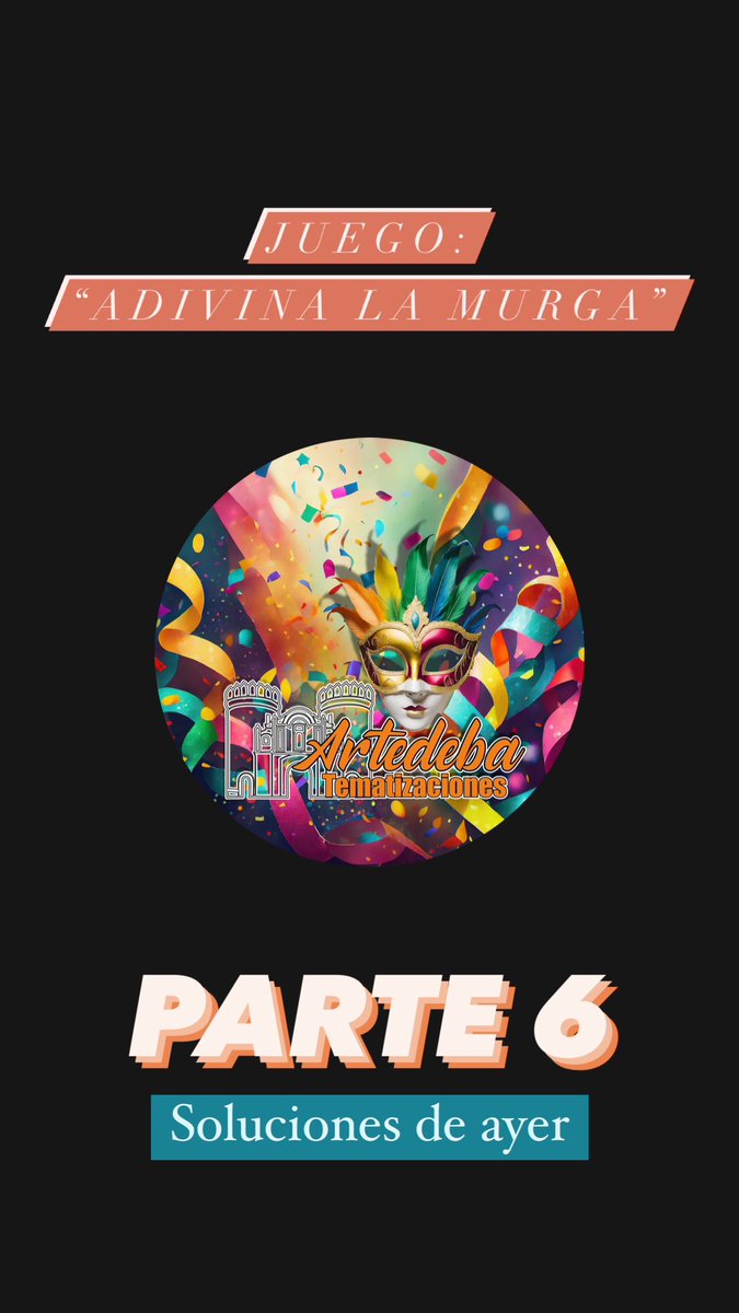 ¡Soluciones al juego de ayer en nuestros stories de Instagram! 🧩

#CarnavalDeBadajoz