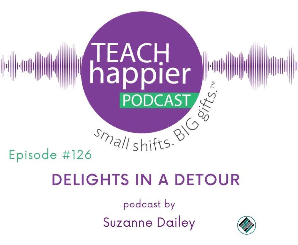 Turns out, it just may be possible to find delight in an unexpected detour. Thanks for listening to this week’s #TeachHappier episode! podcasts.apple.com/us/podcast/tea…