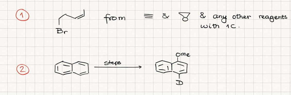 I’ve got a couple of questions for you this #SynthesisSunday #organicchemistry
Answers later on my YouTube and Discord