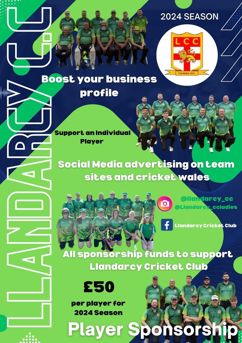 Anybody fancy sponsoring me (or one of the good players) for the forthcoming season? Please get in touch 🤞🏻 🙏🏻