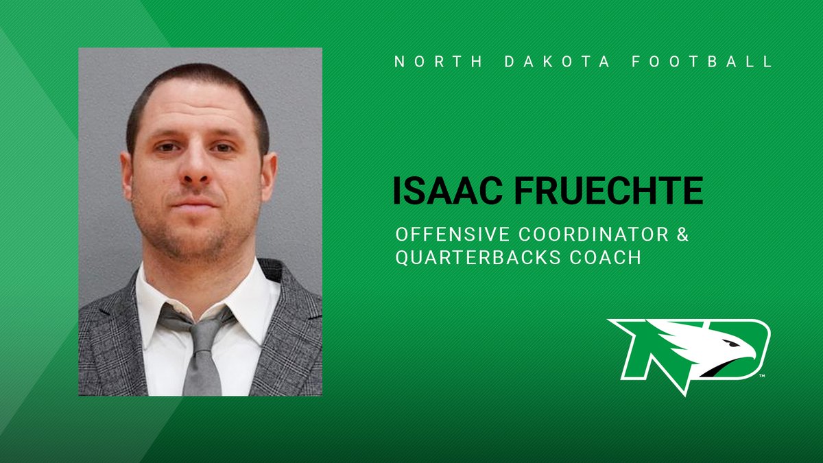 Fruechte Hired as Offensive Coordinator at North Dakota

RELEASE: fightinghawks.com/news/2024/1/28…

#UNDproud | #LGH