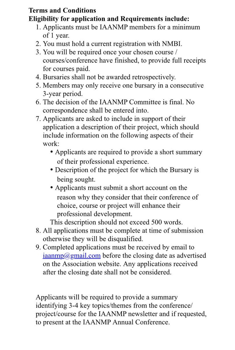 IAANMP (@iaanmp) on Twitter photo Applications now open to all members for The Bernie Carpenter Perpetual Bursary to the value of €1000. Details of how to apply can be found in the members section of our website. Closing date is February 29th @ 5pm.<a href="/AnpMater/">Mater ANP Group</a> @GP_ANPIreland <a href="/AnpMrht/">MRH Tullamore ANP Group</a> <a href="/MHANPIreland/">@MHANPI (Mental Health/ID ANP Ireland)</a> <a href="/EMP_ANPforum/">ANPforum</a> Applications now open to all members for The Bernie Carpenter Perpetual Bursary to the value of €1000. Details of how to apply can be found in the members section of our website. Closing date is February 29th @ 5pm.<a href="/AnpMater/">Mater ANP Group</a> @GP_ANPIreland <a href="/AnpMrht/">MRH Tullamore ANP Group</a> <a href="/MHANPIreland/">@MHANPI (Mental Health/ID ANP Ireland)</a> <a href="/EMP_ANPforum/">ANPforum</a>