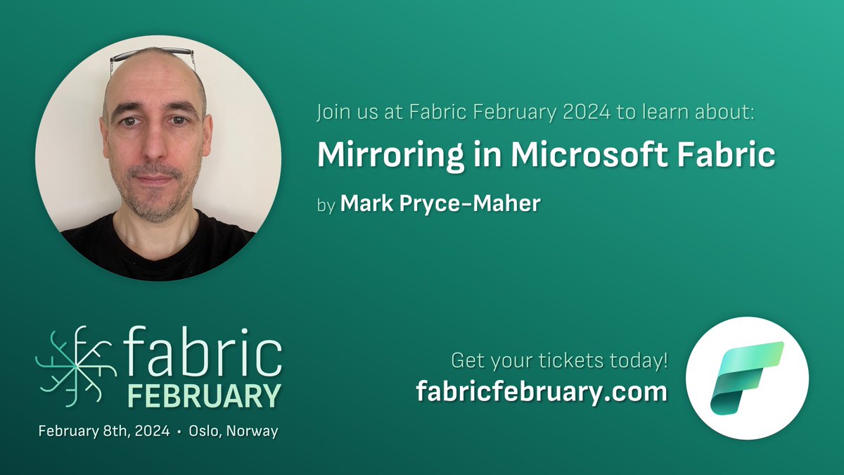 Join Microsoft Senior Program Manager @MarkPM_MSFT to learn all about Mirroring in #MicrosoftFabric! 🪞 And don't miss the Data Warehousing AMA (Ask Me Anything) in the Community Zone where you can get advice on your specific migration or implementation 💬 fabricfebruary.com/schedule/#sz-t…