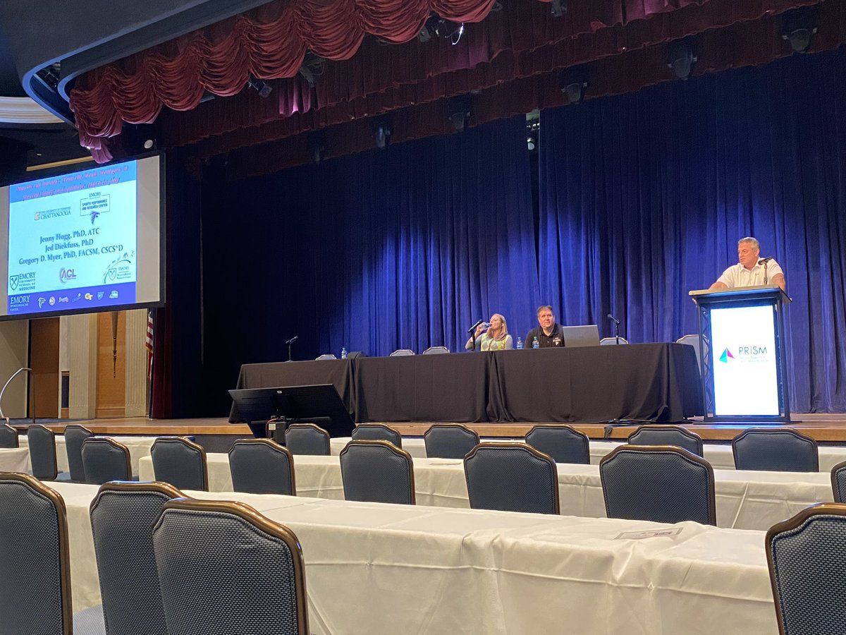 Drs. Myer, Diekfuss, and Hogg hosted an instructional course lecture at #PRISM2024 about injury prevention and return to play optimization.