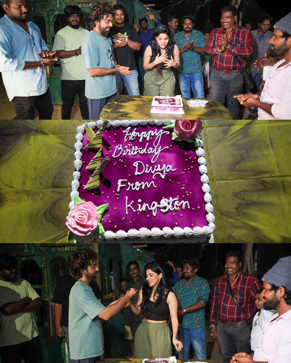 #Kingston Celebrated #DivyaBharathi Birthday On Sets🤍✨

#GVPrakash #GV25