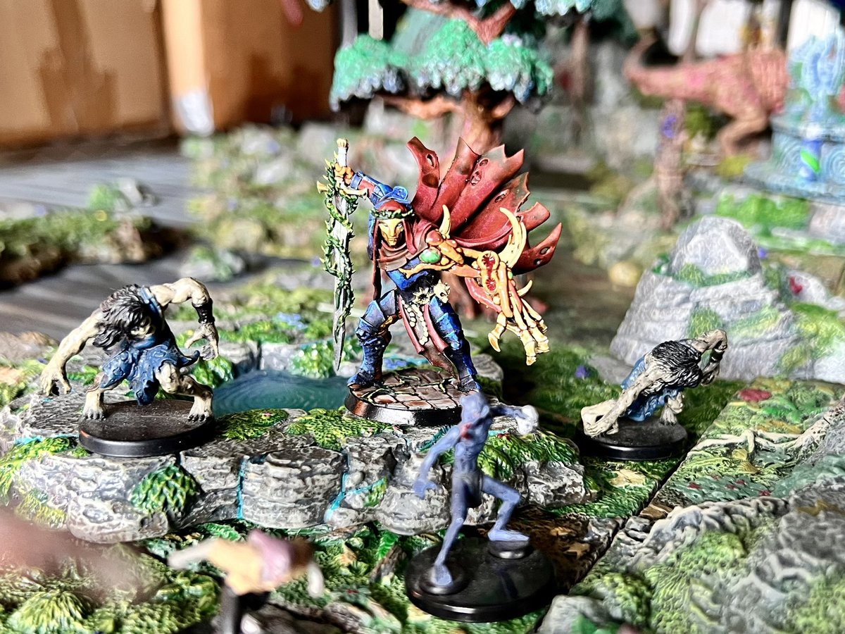 Hyperionpdx's tweet photo. Happy 50th to #dnd! Putting together another wilderness encounter for my Spelljammer campaign. They will encounter a zombie god dammit! #dwarvenforge #miniatures https://t.co/XqcpsQ7biG