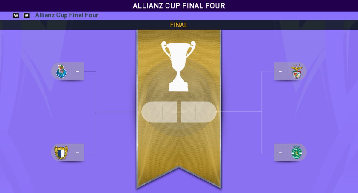 WE_ARETHEGAME's tweet photo. A #AllianzCup chegou ao #REVPATCH e já no novo formato 24/25 que apenas contempla os 4 melhores clubes da Primeira Liga e no formato Final Four ! https://t.co/qXWpuHyusM