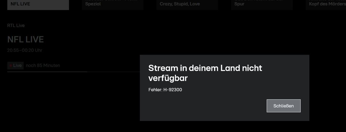 fu rtl... 
nix VPN.  
drecksapps.
drecksservice.
drecksverein.
#rtlnfl #sucks #missingranNFL