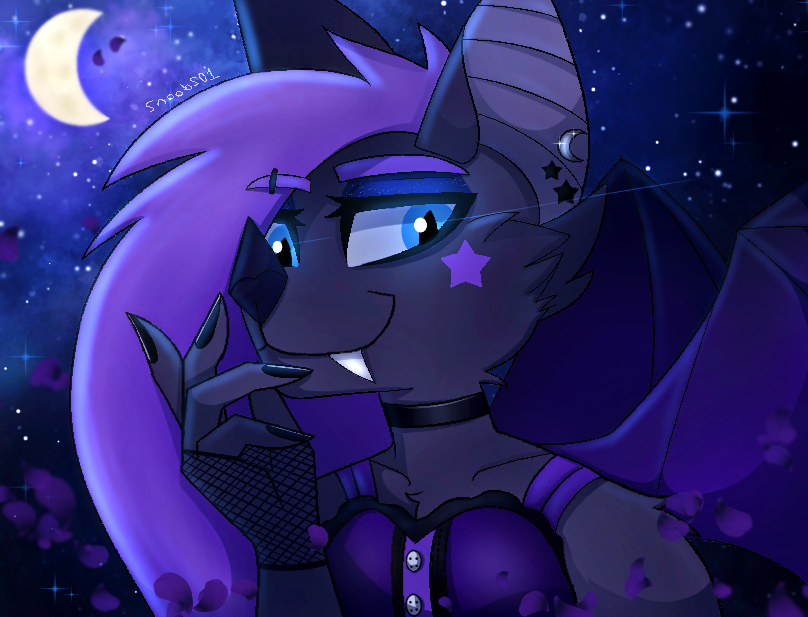 I drew another one of my Oc's and I fully embraced the night theme for her. ✨🌙🦇
#originalcharacterart #artwork #Vampirebat