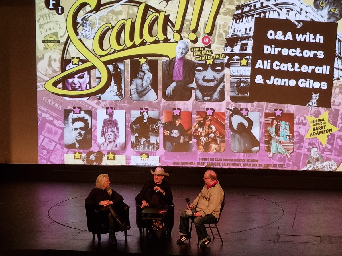 NeilMcGFilm's tweet photo. Scala!!! @_theriverside earlier tonight with @AliCatterall & #JaneGiles for a Q&A for start of my Cinema on Screen series https://t.co/5J9fgeRRmq @scalacinema #scala #janegiles #alicatterall #documentary #theriverside #cinema #suffolk https://t.co/1tYVgPZBsK