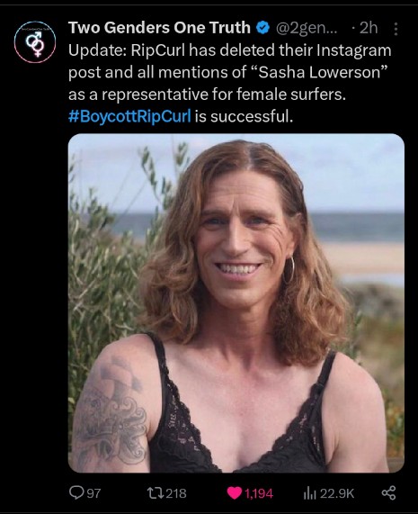 Excellent! Now apologise to #bethanyhamilton and still #BoycottRipCurl