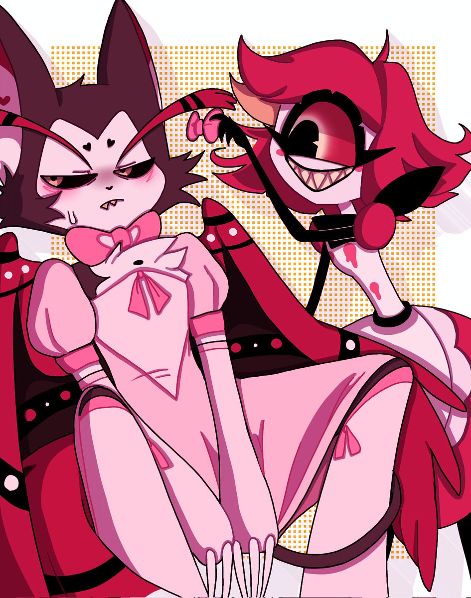 PanCake74968491's tweet photo. This is so random ( made niffty too damn tall ⚰️) I love husk and i thought niffty using him to play dress up would be fun to draw  #HazbinHotelFanart #HazbinHotelHusk #HazbinHotelNiffty https://t.co/EsFRebZ5Fa