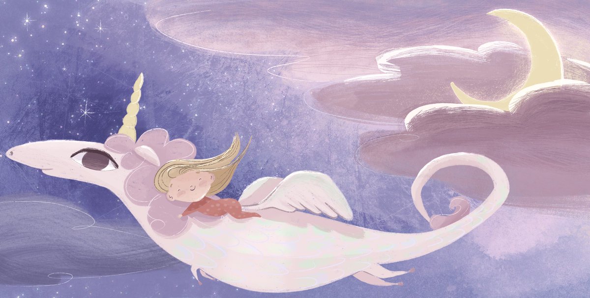 My entry for the SCBWI draw this challenge. January prompt is dragon. So I drew a unicorn dream dragon.  #scbwidrawthis