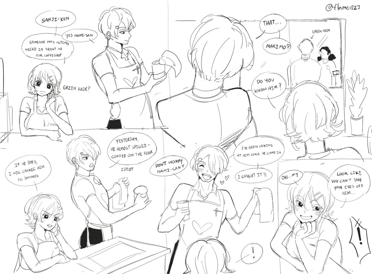 flame1827's tweet photo. I couldn't help myself to continue this au!! 🥺💚💛
#zosan #โซซัน
Read from left to right ➡️ https://t.co/j2IyZRbwLK