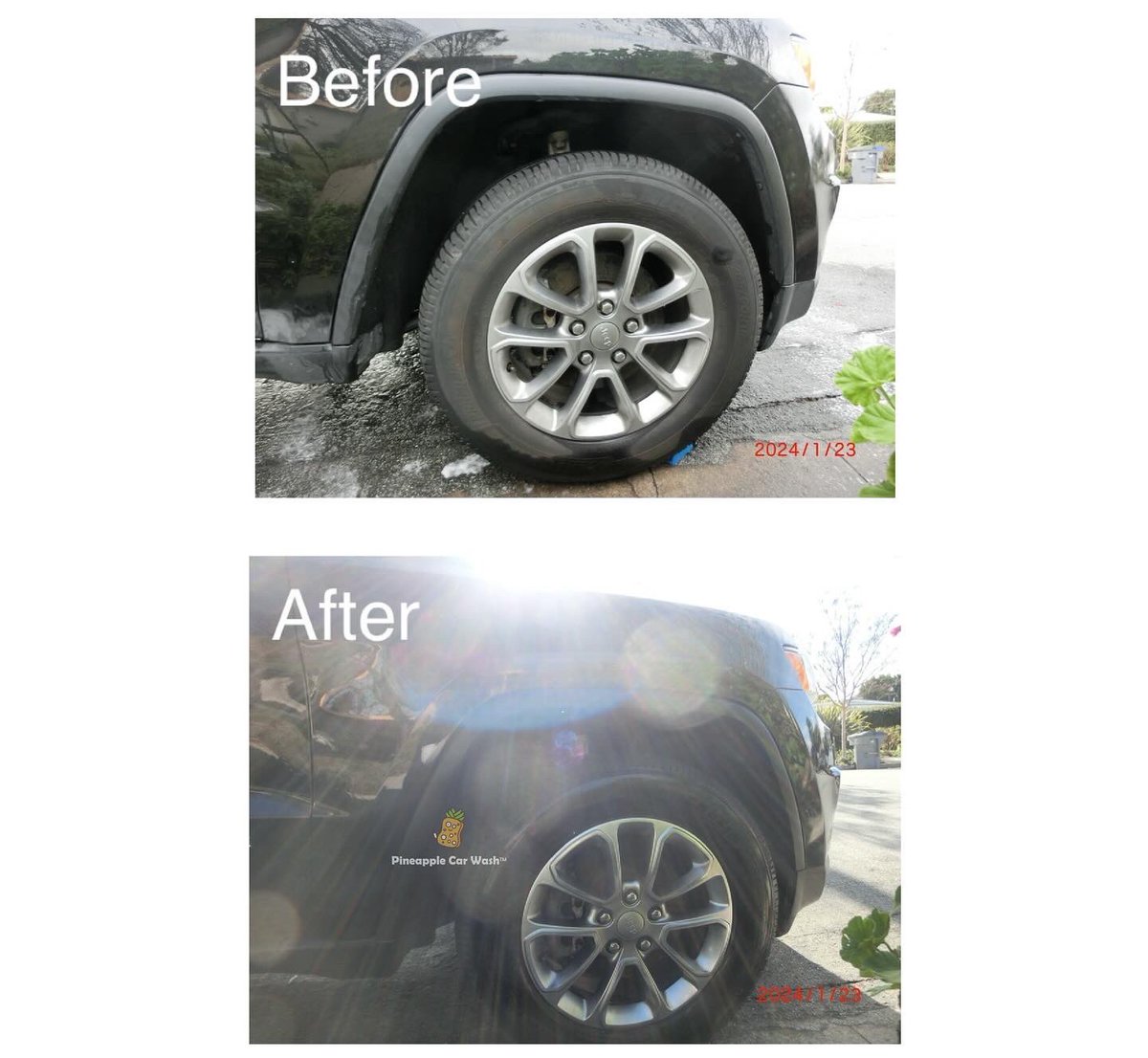 pineapplecarsvc's tweet image. From dusty trails to dazzling shine 🌟🌟

#jeep #fulldetail #carwash #pineapplecarwash #mobiledetailing