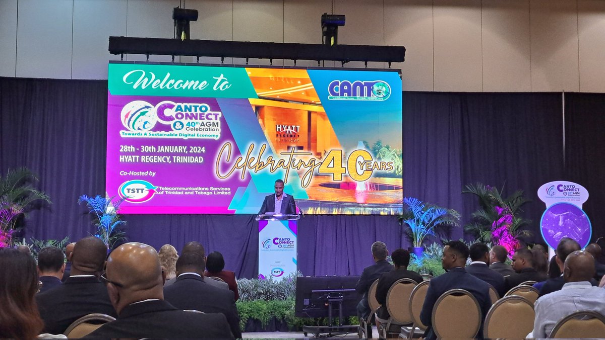 .<a href="/lacnic/">lacnic</a> present at the Opening Ceremony of <a href="/CANTO_ICT/">CANTO</a> 40th #AGM, here in Port-of-Spain, Trinidad. Looking forward to this week's discussions and reports on sustaining a #DigitalEconomy. #Caribbean #Telecoms #internet