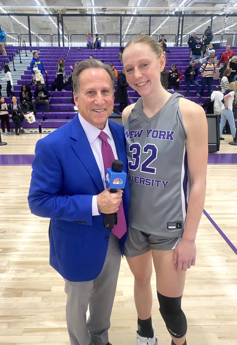 Covering the Number 1 ranked team in the nation in Women’s Division 3 College Basketball - @nyuwomenshoops ! We’ll hear from @CoachMegBarber and the Violet players who won their 18th consecutive game today! Check out @NBCNewYork at 6 and 11