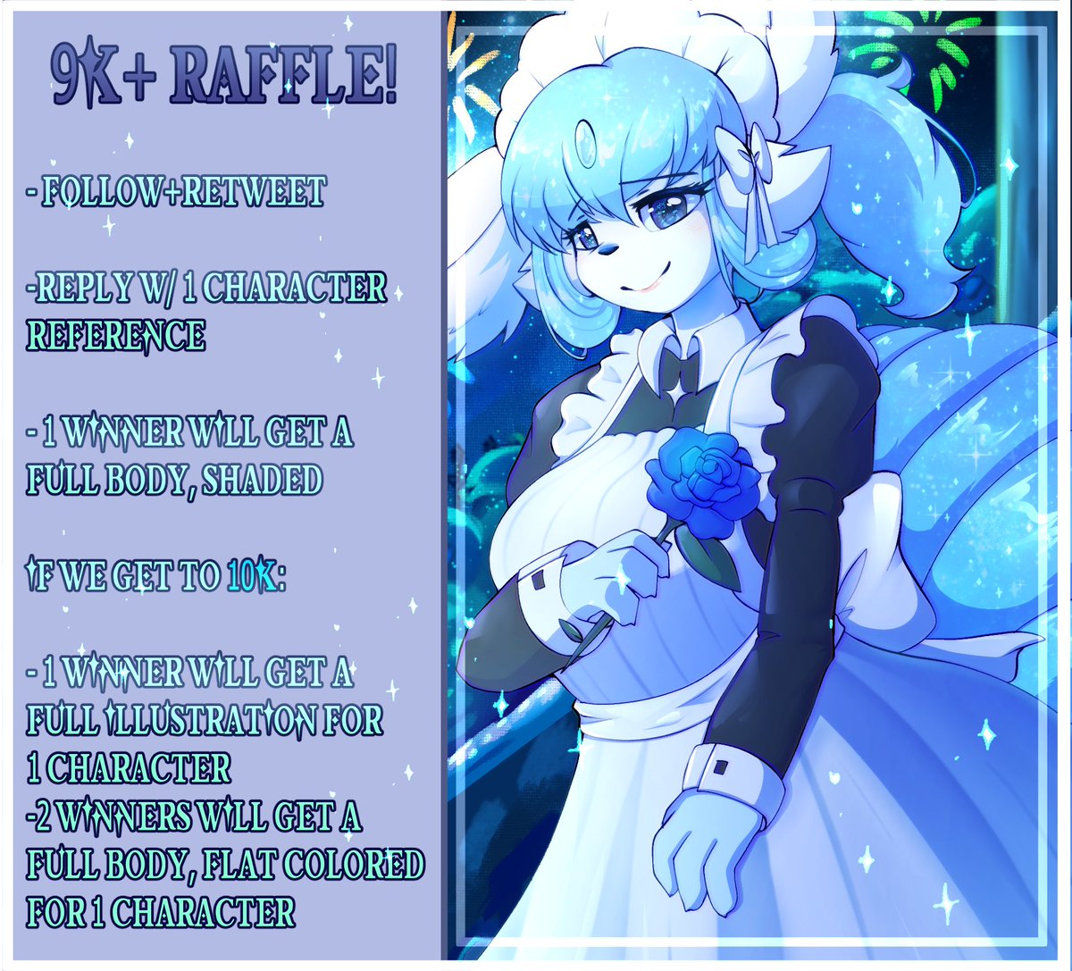 Starlet_Nexus's tweet photo. Hiya. I'm reposting this cuz wish to keep this raffle safe for work, please understand. ❤️
✨Follow the guidelines and keep everything sfw, please
✨If we get to 10k before the end date, there'll be 3 winners instead of just one!  
Raffle will end February 11th! https://t.co/m0YwXQbcF7