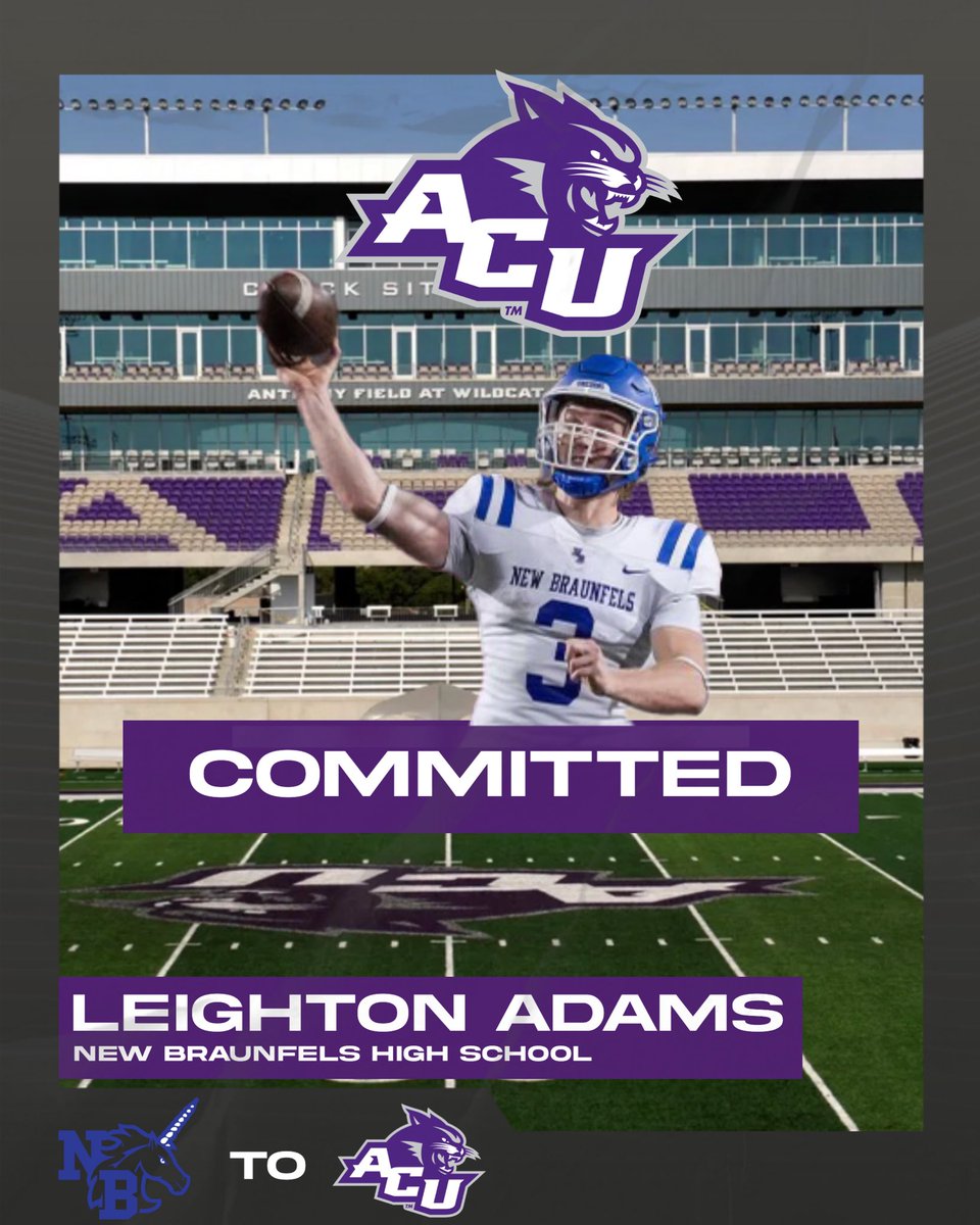 Leighton Adams (@leightonadams24) on Twitter photo I’m super pumped to announce I am committing to Abilene Christian University!!! Thank the Lord for this opportunity and direction and Thanks to everyone who has helped me in my football career!! Go Wildcats! <a href="/ACUFootball/">ACU Football</a> <a href="/RickBowie2/">Rick Bowie</a> <a href="/CoachRyanPugh/">Ryan Pugh</a> <a href="/coachp_ACU/">Keith Patterson</a> I’m super pumped to announce I am committing to Abilene Christian University!!! Thank the Lord for this opportunity and direction and Thanks to everyone who has helped me in my football career!! Go Wildcats! <a href="/ACUFootball/">ACU Football</a> <a href="/RickBowie2/">Rick Bowie</a> <a href="/CoachRyanPugh/">Ryan Pugh</a> <a href="/coachp_ACU/">Keith Patterson</a>