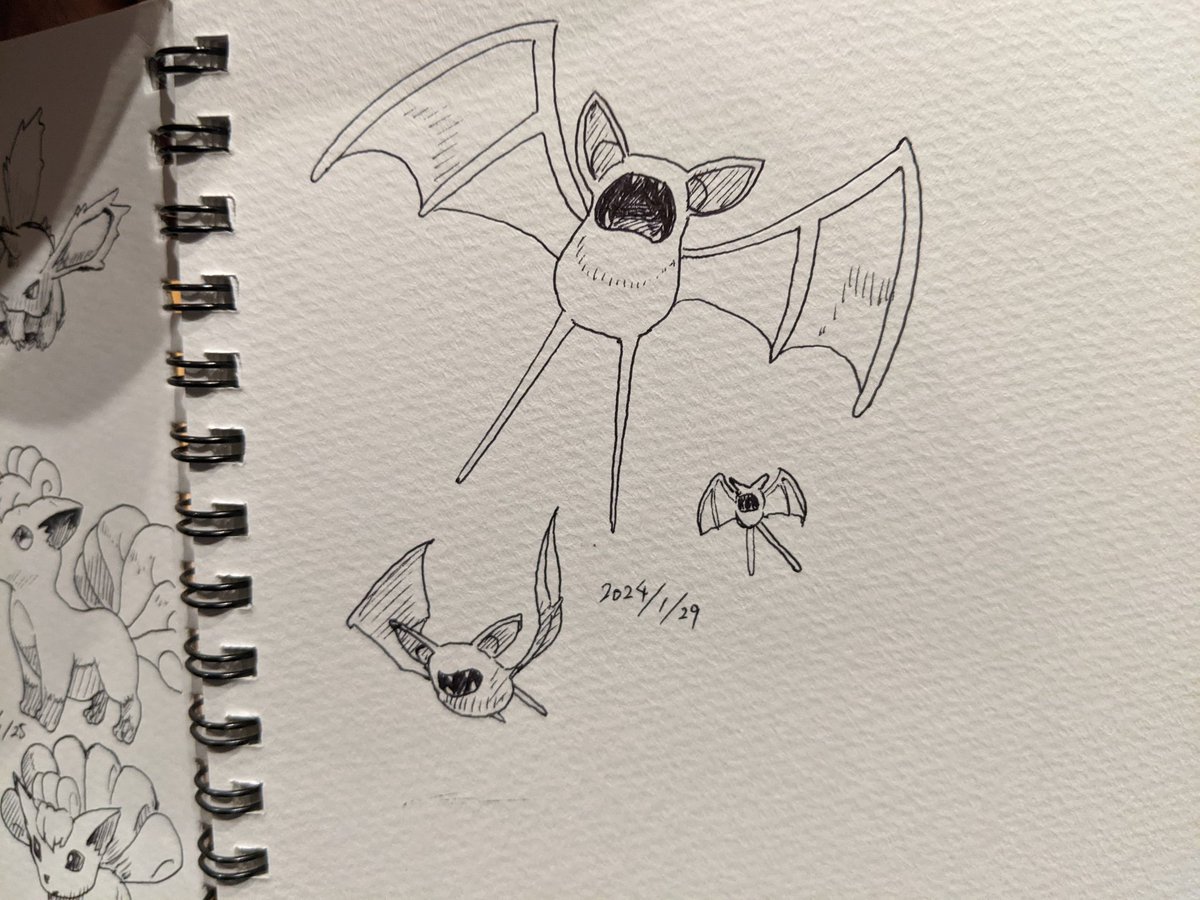 ズバット よくゲーム中にエンカウントする  よく会うから実際にいるんじゃないかなって錯覚する いまやポケモンってそういう存在よね カキカキ。 