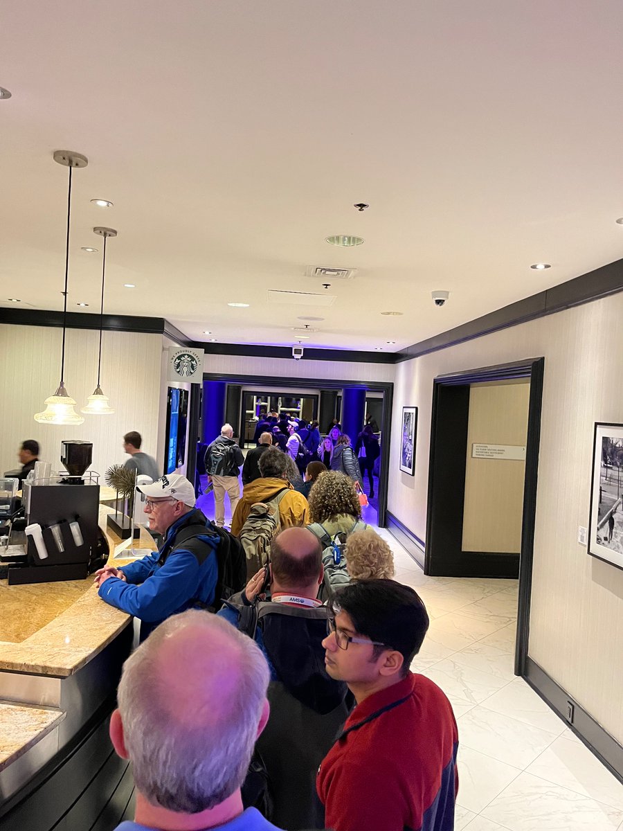 Most obscene hotel check in line I have ever seen but someday we will make it to #AMS2024 #AMS104 if you’re at <a href="/RenHotels/">Renaissance Hotels</a> go have dinner, see the posters, etc etc and try again later