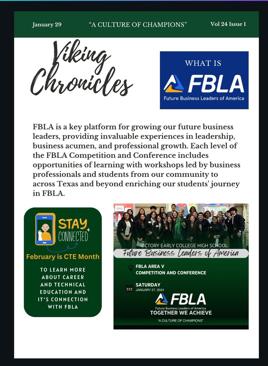 PROF⚜️HALL, MEd (@teachlikeaceo) on Twitter photo Did you know??? FBLA (Future Business Leaders of America) is a student organization that helps student leaders prepare for careers in Business. #CTEEducator💚 <a href="/VictoryECHS/">VictoryECHS</a> #VICTORYPROUD✌🏽<a href="/phylacc/">Phyllis Cormier</a> <a href="/drgoffney/">Dr. LaTonya M. Goffney</a> <a href="/APWalker2020/">Natalya Henderson</a> <a href="/DrCrystalWatson/">Crystal Watson, Ed.D. Proud Grambling State Alumni</a>
<a href="/rljeffery1/">Ronshon Jeffery</a> <a href="/ScienceOchoa/">Karina Ochoa-Counselor</a> <a href="/AldineCTE/">Aldine CTE</a> Did you know??? FBLA (Future Business Leaders of America) is a student organization that helps student leaders prepare for careers in Business. #CTEEducator💚 <a href="/VictoryECHS/">VictoryECHS</a> #VICTORYPROUD✌🏽<a href="/phylacc/">Phyllis Cormier</a> <a href="/drgoffney/">Dr. LaTonya M. Goffney</a> <a href="/APWalker2020/">Natalya Henderson</a> <a href="/DrCrystalWatson/">Crystal Watson, Ed.D. Proud Grambling State Alumni</a>
<a href="/rljeffery1/">Ronshon Jeffery</a> <a href="/ScienceOchoa/">Karina Ochoa-Counselor</a> <a href="/AldineCTE/">Aldine CTE</a>