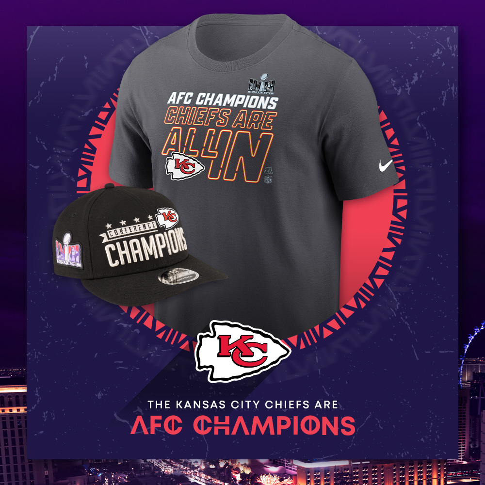 The @chiefs win their 4th AFC Championship in 5 Seasons! 🏈🏆🏆🏆🏆 🛒: bit.ly/49dsuxr | #SBLVIII