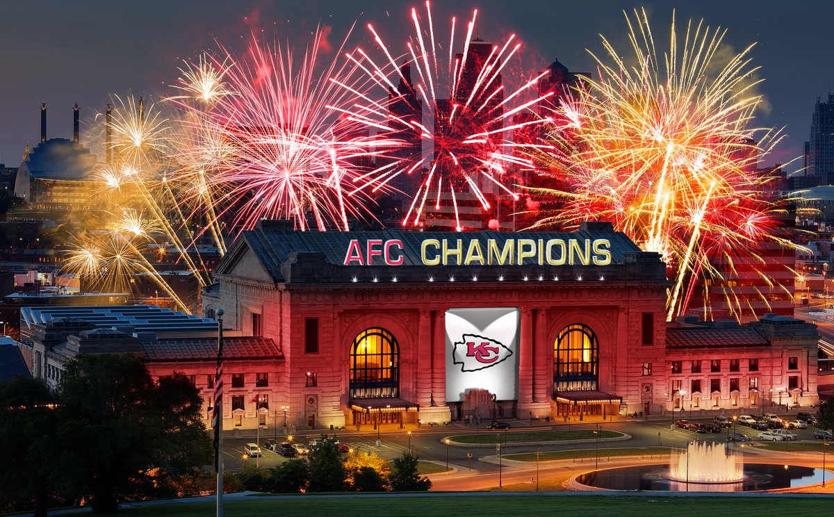 CHIEFS WIN!!! AFC CHAMPIONS!!! AND IT'S BACK TO THE SUPER BOWL!!! We could not be more proud ❤️💛 #ChiefsKingdom

Our Chiefs Fan Zone is open until 11pm tonight and 6:30am-11pm Monday for your Championship celebration photo ops. And tonight, Union Station will feature a special