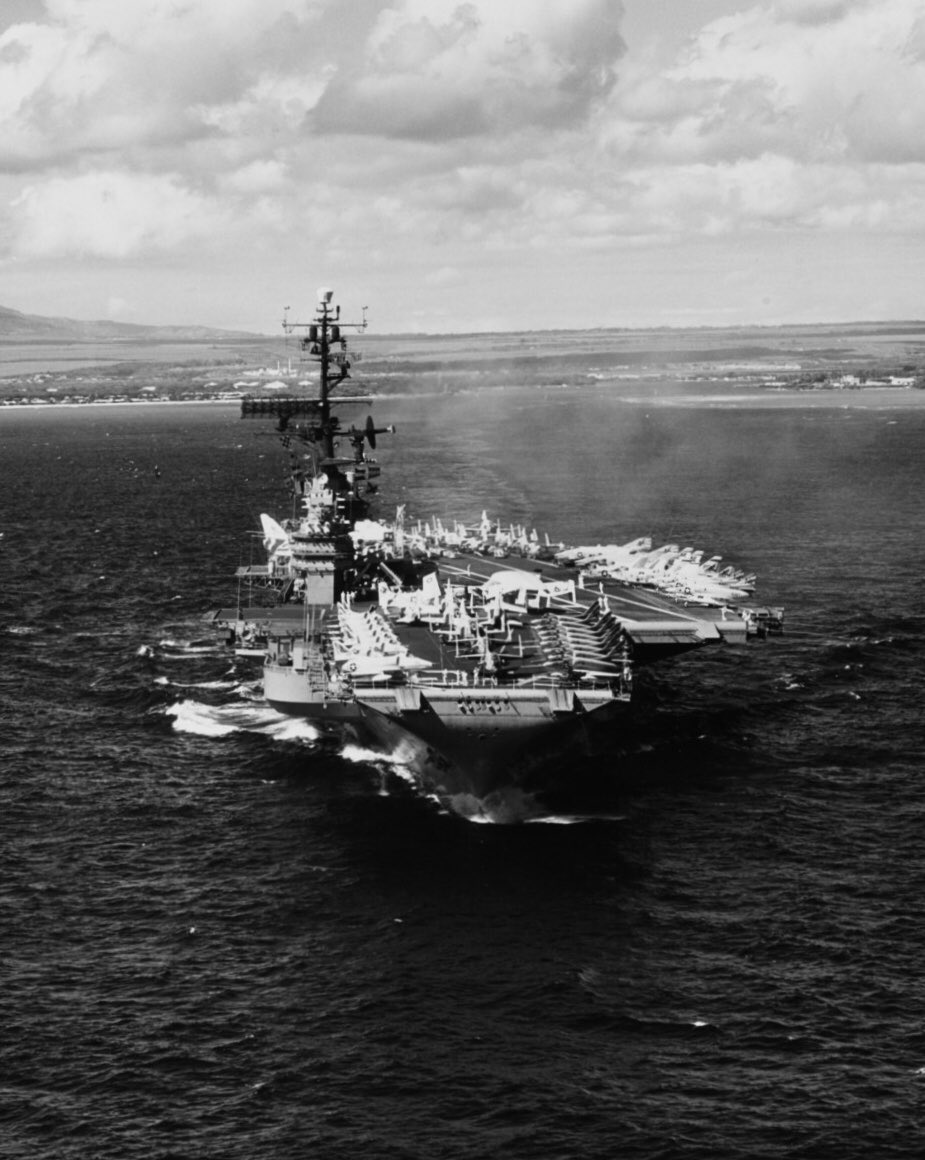Boneyardsafari's tweet photo. #otd Coral Sea CVA-43 leaving Pearl Harbor for WestPac deployment, 16 January 1965. #usscoralsea #cva43 #navalsafari #aviationsafari #aviationpreservation #boneyardsafari https://t.co/oXcUiDYxsH