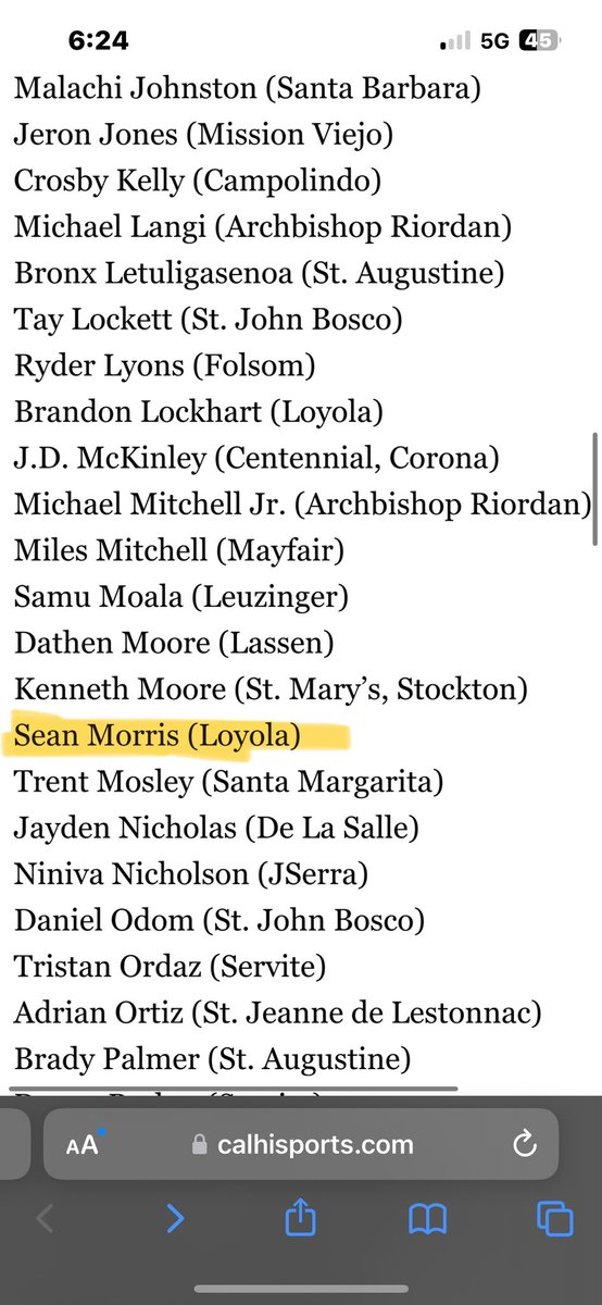 3⭐️Sean Morris II (@springplayer2) on Twitter photo Honored and blessed to be selected for the California Sophomore All-State Team! <a href="/LoyolaFB/">Loyola Football</a> <a href="/On3Recruits/">On3 Recruits</a> <a href="/ChadSimmons_/">ChadSimmons</a> <a href="/adamgorney/">Adam Gorney</a> <a href="/SBLiveCA/">California High School On SI</a> <a href="/CalHiSports/">Cal-Hi Sports</a> <a href="/BrandonHuffman/">Brandon Huffman</a> <a href="/GregBiggins/">Greg Biggins</a> <a href="/_groundzer0/">Ground Zero</a> <a href="/ArmondSr/">ArmondSr</a> <a href="/drewcasani/">Drew Casani</a> #AGTG Honored and blessed to be selected for the California Sophomore All-State Team! <a href="/LoyolaFB/">Loyola Football</a> <a href="/On3Recruits/">On3 Recruits</a> <a href="/ChadSimmons_/">ChadSimmons</a> <a href="/adamgorney/">Adam Gorney</a> <a href="/SBLiveCA/">California High School On SI</a> <a href="/CalHiSports/">Cal-Hi Sports</a> <a href="/BrandonHuffman/">Brandon Huffman</a> <a href="/GregBiggins/">Greg Biggins</a> <a href="/_groundzer0/">Ground Zero</a> <a href="/ArmondSr/">ArmondSr</a> <a href="/drewcasani/">Drew Casani</a> #AGTG