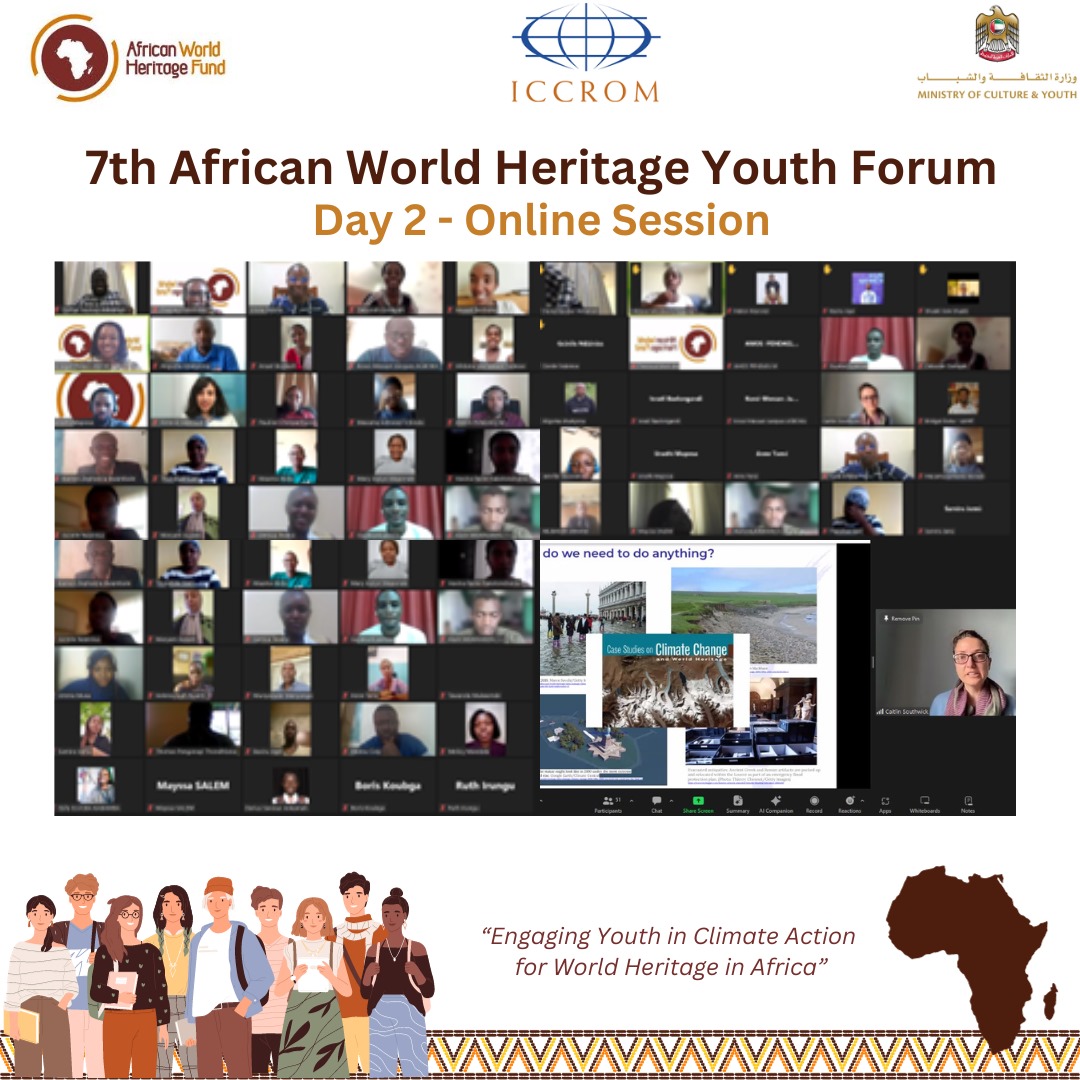 The 7th African World Heritage Youth Forum! Key takeaways day 2: sustainability in culture, understanding the evident climate change impacts in Africa&discovering youth engagement solutions for combating this issue. #unescoworldheritagesite #7AWHYF #AfricanYouthinCulture4Climate